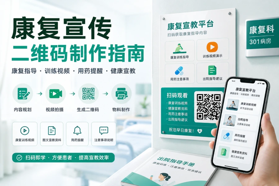 康复宣传二维码怎么做?从内容到物料,一篇讲透