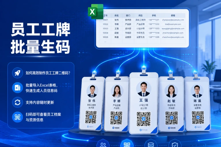 员工工牌二维码怎么制作?批量生成人员信息码教程