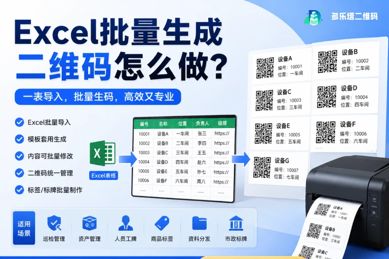 批量生成带渠道追踪的二维码，做门店投放效果统计