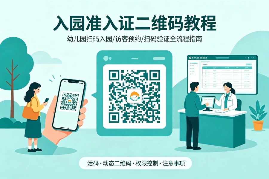 入园准入证怎么做成二维码?幼儿园/园区扫码入园完整教程
