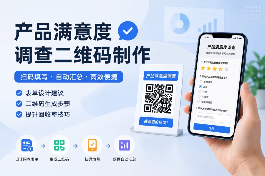 产品满意度调查二维码怎么做?表单码制作流程与避坑指南