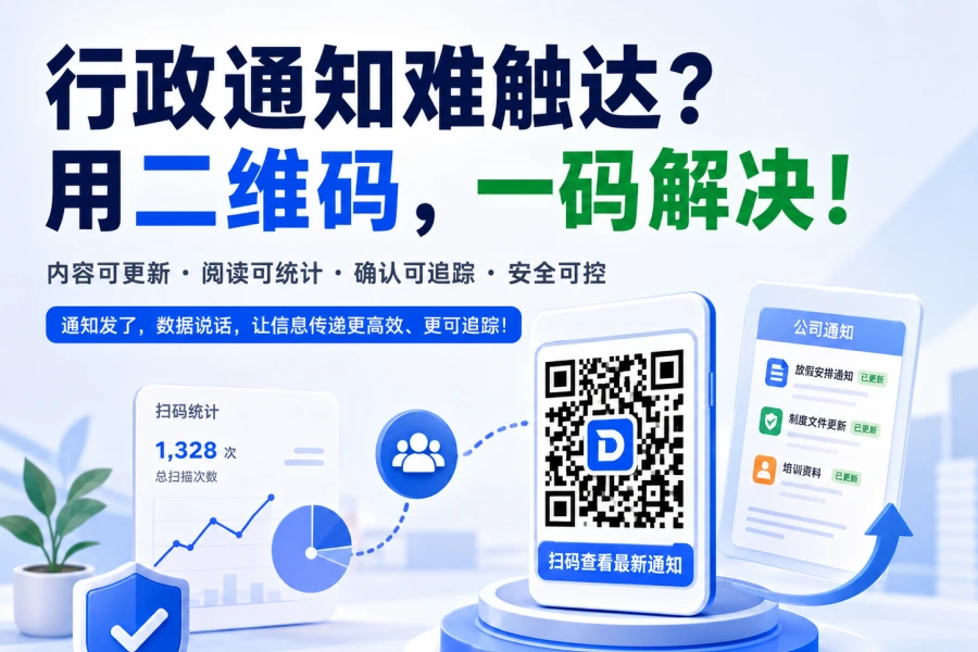 行政通知还在微信群“爬楼”?教你用二维码高效分发